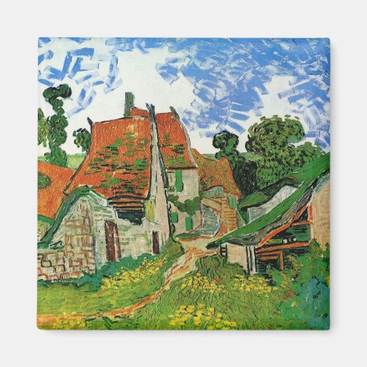 Village Street, van Vincent van Gogh Magneet (Voorkant)