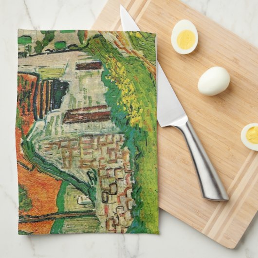 Village Street, van Vincent van Gogh Theedoek (Quarter Fold)