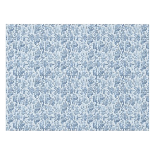 Village Toile Blue Tafelkleed (Voorkant (Horizontaal))