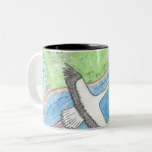 Village Vibes Tweekleurige Koffiemok (Voorkant links)