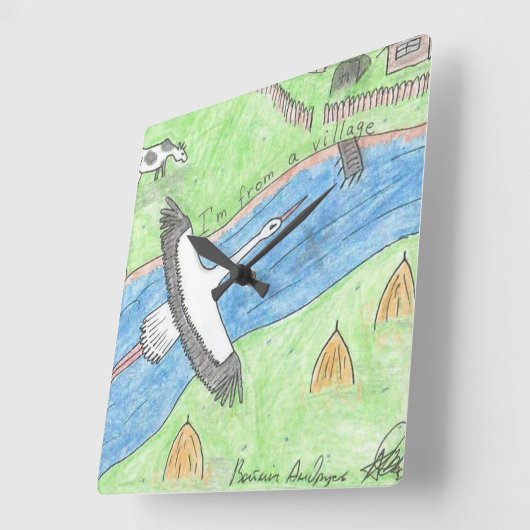 Village Vibes Vierkante Klok (Hoek)