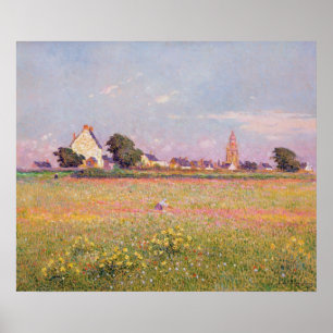 Village vlakbij Rouen Poster