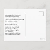 Village Waterverf Makelaar Leasin Briefkaart (Achterkant)