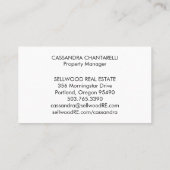 Village Waterverf Real Estate Broker Agent Lease Visitekaartje (Achterkant)