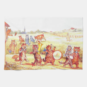 Village Wedding Cats door Louis Wain Theedoek