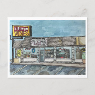Village Wines Handbeschilderd Briefkaart