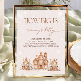 Village Winter Holiday Hoe groot is de buik van ma Poster