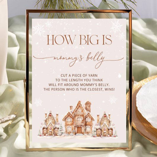 Village Winter Holiday Hoe groot is de buik van ma Poster