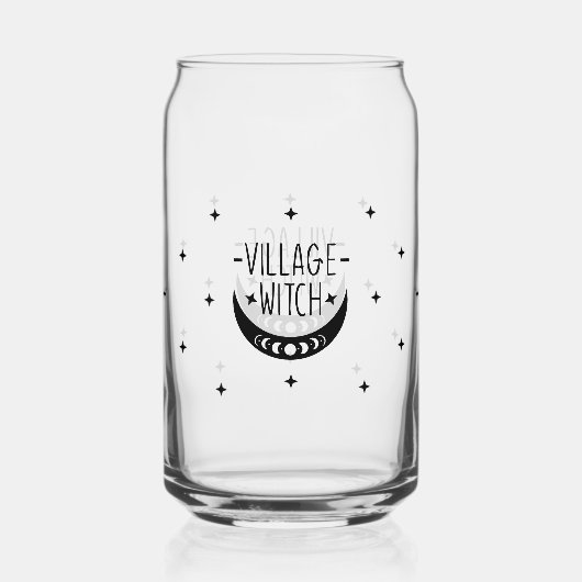 Village Witch Glass Wrap Occult Drinkware Blikvorm Glas (Voorkant)