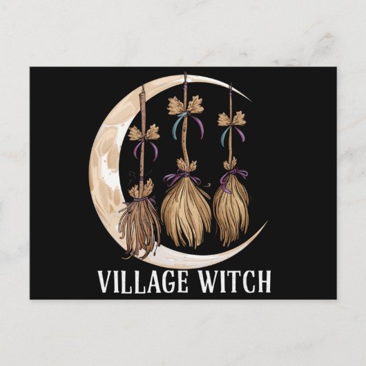 Village Witch Gothic Occult Wicca Pagan Natuur Briefkaart (Voorkant)