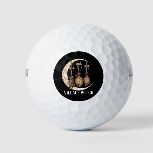 Village Witch Gothic Occult Wicca Pagan Natuur Golfballen (Voorkant)