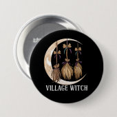 Village Witch Gothic Occult Wicca Pagan Natuur Ronde Button 7,6 Cm (Voorkant /achterkant)