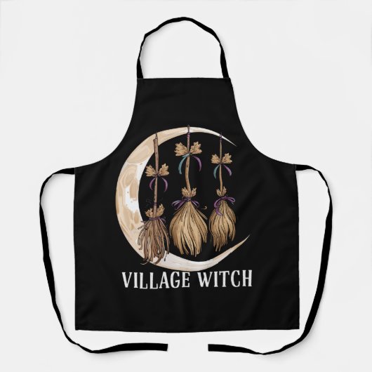 Village Witch Gothic Occult Wicca Pagan Natuur Schort (Voorkant)