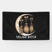 Village Witch Gothic Occult Wicca Pagan Natuur Spandoek (Horizontaal)