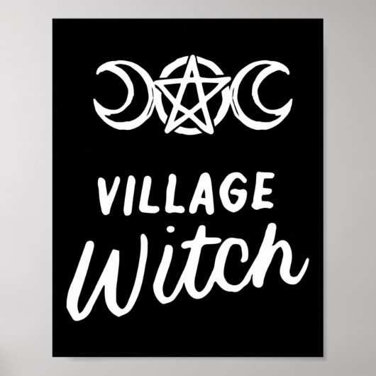 Village Witch Grappig Halloween Wicca Wiccan Witch Poster (Voorkant)