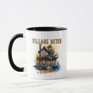 Village Witch Spooky Haunted House Halloween Mok