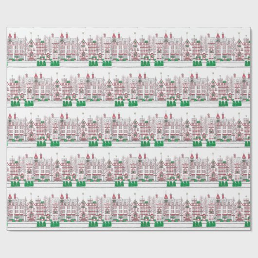 Village Wrapping Paper voor vakantiewoningen Cadeaupapier (Vlak)