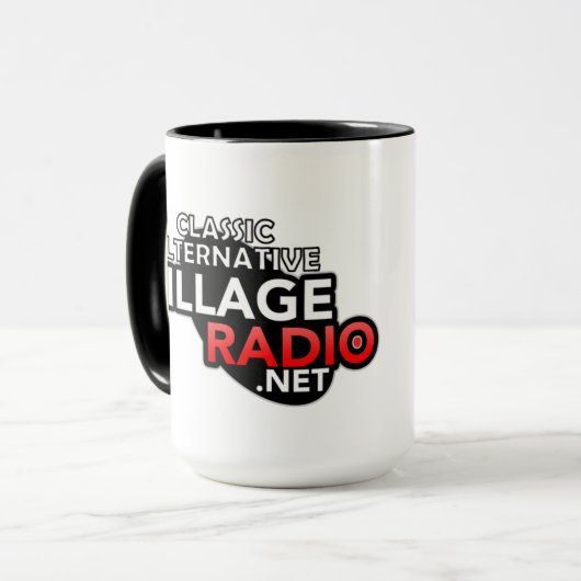 VillageRadio.Net Koffie Mok (Voorkant links)