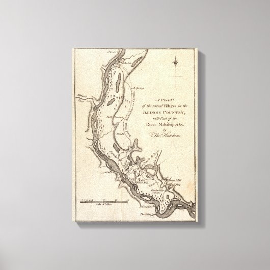 Villages in Illinois Canvas Afdruk (Voorkant)