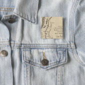 Villages in Illinois Vierkante Button 5,1 Cm (In situ)