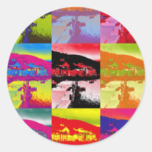 VILLAGES VAN WALES RONDE STICKER