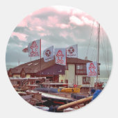 VILLAGES VAN WALES RONDE STICKER (Voorkant)