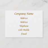 VILLAGES VAN WALES VISITEKAARTJE (Achterkant)