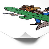 Villain Hawk cartoon | achtergrondkleur kiezen Foto Afdruk (Hoek)