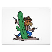 Villain Hawk cartoon | achtergrondkleur kiezen Foto Afdruk (Voorkant)