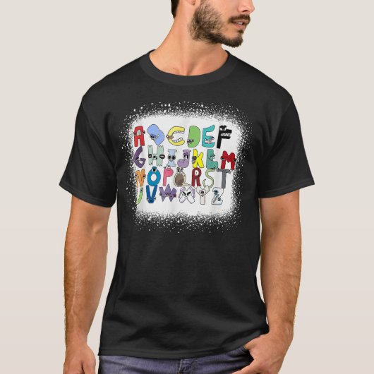 Villain Letter Abcs Bleaching Boys Evil Alphabets T-shirt (Voorkant)