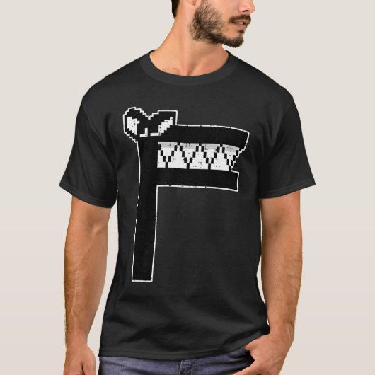 Villain Letter F Costume Boys Pixel Alphabet Lore T-shirt (Voorkant)
