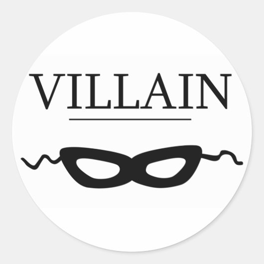 Villain Ronde Sticker (Voorkant)