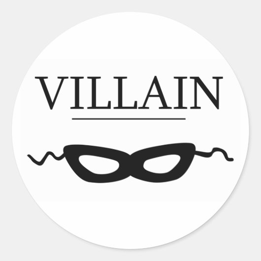Villain Ronde Sticker (Voorkant)