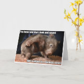 Villainous Wombat greeting card Kaart (Gele Bloem)
