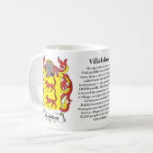 Villalobos, Origin, Betekenis en Crest op een mok (Voorkant links)