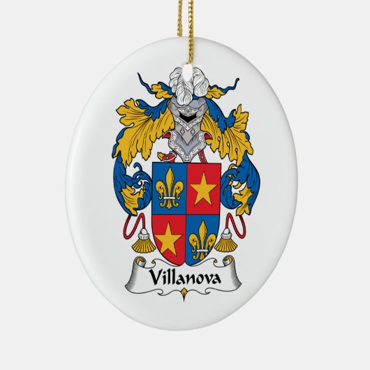 Villanova Family Crest Keramisch Ornament (Rechts)