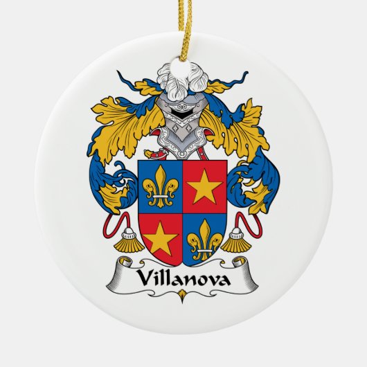 Villanova Family Crest Keramisch Ornament (Voorkant)
