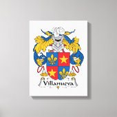 Villanueva Family Crest Canvas Afdruk (Voorkant)