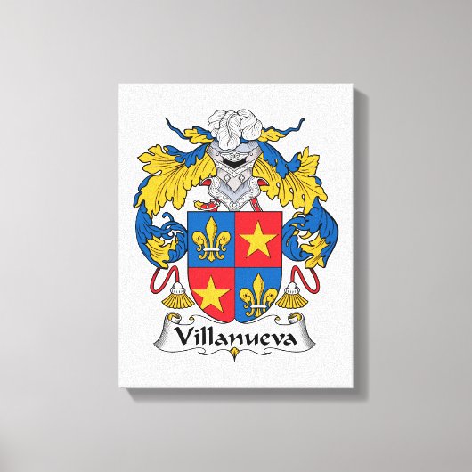 Villanueva Family Crest Canvas Afdruk (Voorkant)