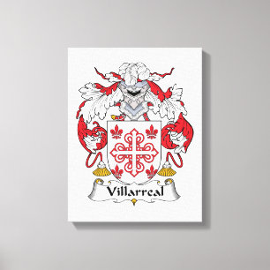 Villarreal Family Crest Canvas Afdruk