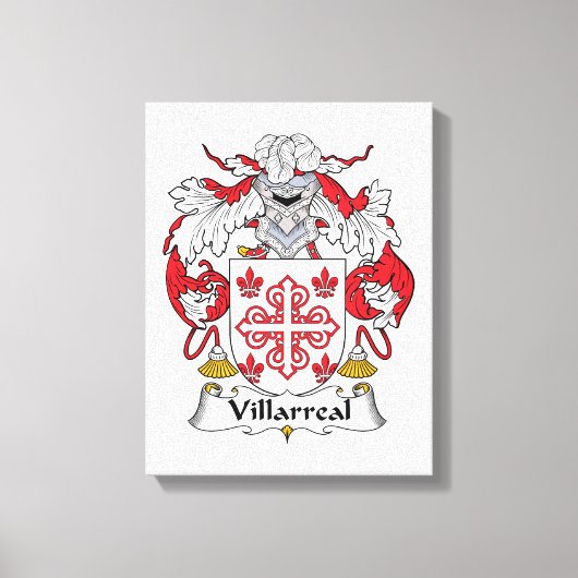 Villarreal Family Crest Canvas Afdruk (Voorkant)