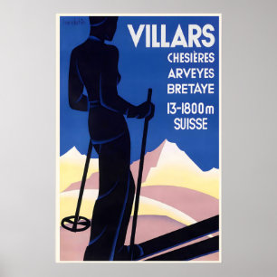 Villars Chesieres Arveyes Bretaye Zwitserse Alpen Poster
