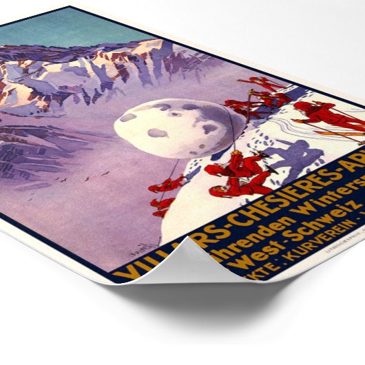  Villars Chesieres Arveyes Travel Poster (Hoek)