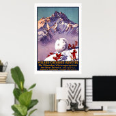 Villars, Zwitserland, Vintage Travel Poster (Thuiskantoor)