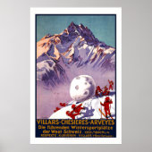 Villars, Zwitserland, Vintage Travel Poster (Voorkant)