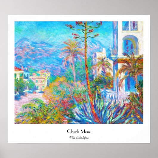 Villas at Bordighera Claude Monet Poster (Voorkant)