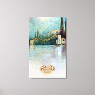 villa's en tuinen: Villa Pliniana Canvas Afdruk