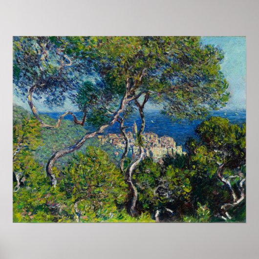 Villas in Bordighera door Claude Monet Poster (Voorkant)