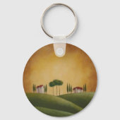 Villas op Tuscan Hills Sleutelhanger (Voorkant)