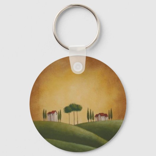 Villas op Tuscan Hills Sleutelhanger (Voorkant)